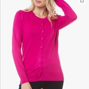 Pink Cardigan size M, fits like a small. Amazon